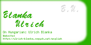 blanka ulrich business card